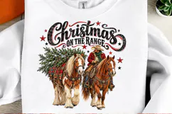 Christmas on the Range Western Cowboy & Horses Christmas PNG Product Image 2