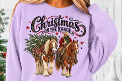 Christmas on the Range Western Cowboy & Horses Christmas PNG Product Image 5