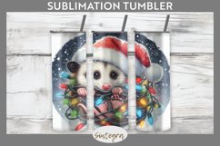 Christmas Opossum Entangled in Lights Tumbler Sublimation Product Image 1