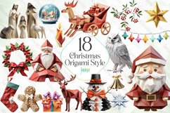 Christmas Origami Style Sublimation Bundle Product Image 1