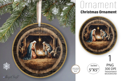 Round Christmas Nativity Ornament|Ornament Nativity Scene Product Image 1