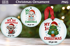 My 1st Christmas Ornament | Custom Ornament Sublimation Product Image 1