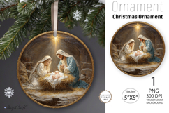 Round Christmas Nativity Ornament|Ornament Nativity Scene Product Image 1