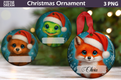 Cute Animals Christmas Ornament Bundle | Add Name Product Image 2