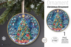 Christmas tree gifts Round Ornament|Christmas tree gifts Product Image 1