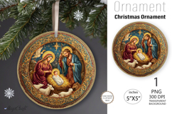 Round Christmas Nativity Ornament|Ornament Nativity Scene Product Image 1