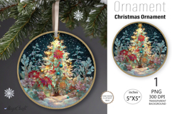 Christmas tree gifts Round Ornament|Christmas tree gifts Product Image 1