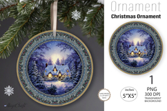 Christmas village Ornament| Christmas Round Ornament House Product Image 1