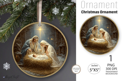 Round Christmas Nativity Ornament|Ornament Nativity Scene Product Image 1