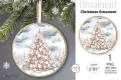 Christmas tree gifts Round Ornament|Christmas tree gifts Product Image 1