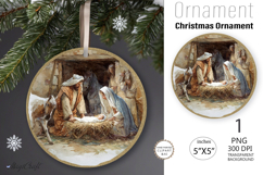 Round Christmas Nativity Ornament|Ornament Nativity Scene Product Image 1
