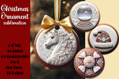 Gingerbread Christmas Ornament PNG Sublimation Design Product Image 1