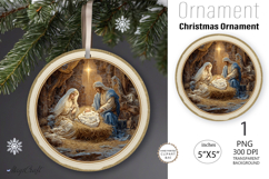Round Christmas Nativity Ornament|Ornament Nativity Scene Product Image 1