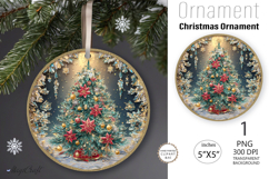 Christmas tree gifts Round Ornament|Christmas tree gifts Product Image 1