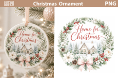 Home for Christmas Art | Holiday Ornament Sublimation Product Image 1
