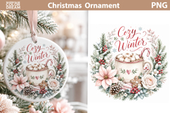 Cozy Winter Ornament | Christmas Ornament Sublimation Product Image 1