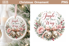 Jingle All the Way | Christmas Ornament Sublimation Product Image 1