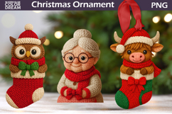 Animals Crochet Clipart | Christmas Animal Knitted Ornament Product Image 1