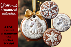 Gingerbread Christmas Ornament PNG Sublimation Design Product Image 1