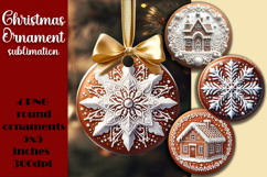 Gingerbread Christmas Ornament PNG Sublimation Design Product Image 1