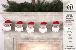 Christmas Ornament Laser Cut. Christmas Garland SVG Product Image 1
