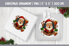 Santa Claus Christmas Ornament Festive 3D Holiday Sublimatio Product Image 1