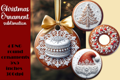 Gingerbread Christmas Ornament PNG Sublimation Design Product Image 1