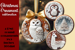 Gingerbread Christmas Ornament PNG Sublimation Design Product Image 1