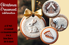 Gingerbread Christmas Ornament PNG Sublimation Design Product Image 1