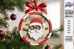 Musical Notes Christmas Ornament Laser Cut | Hanging Decor Product Image 1