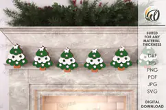 Christmas Ornament Laser Cut. Christmas Garland SVG Product Image 1