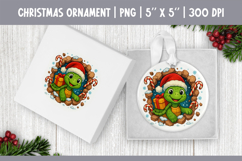 3D Christmas Ornament Sublimation | Turtle PNG Product Image 1