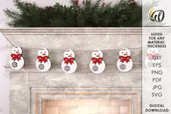Christmas Ornament Laser Cut. Christmas Garland SVG Product Image 1