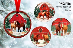 Christmas House Ornament Watercolor Snow House Decorate_32 Product Image 1