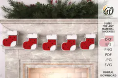 Christmas Ornament Laser Cut. Christmas Garland SVG Product Image 1