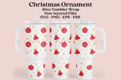 christmas ornament 40oz quencher tumbler sublimation full wrap high resolution transparant background