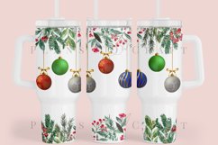 christmas ornament 40oz quencher tumbler sublimation full wrap high resolution transparant background