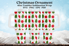 christmas ornament 40oz quencher tumbler sublimation wrap uv dtf wrap SVG high resolution transparent background