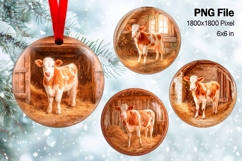 Nativity Scene Christmas Ornament Round Circle Jesus Baby_42 Product Image 1