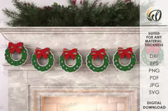 Christmas Ornament Laser Cut. Christmas Garland SVG Product Image 1