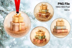 Nativity Scene Christmas Ornament Round Circle Jesus Baby_54 Product Image 1