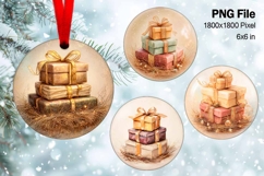 Nativity Scene Christmas Ornament Round Circle Jesus Baby_67 Product Image 1