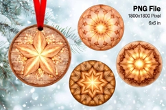 Nativity Scene Christmas Ornament Round Circle Jesus Baby_68 Product Image 1