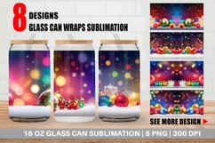 Christmas Ornament Bokeh Glass Can Wraps Product Image 1