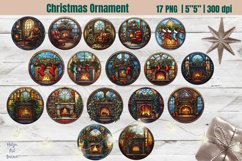 Christmas Ornament Sublimation Bundle| Stained Glass Product Image 1