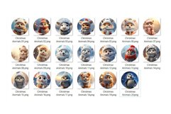 Christmas Ornament Bundle Cute Animals Sublimation 20 PNG