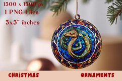 Chinese New Year, Snake Mosaic Stained Glass PNG Product Image 1