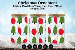 christmas ornament christmas libbey beer can glass full wrap svg presized template for 16oz and 20oz glass for Cricut Silhouette and sublimation
