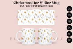 christmas ornament coffee mug glass wrap svg 11oz 15oz mug svg presized for 11oz 15oz glass ready to cut and sublimation files