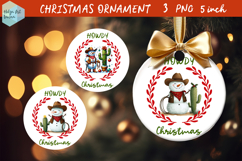 Cowboy Christmas Ornaments Sublimation Product Image 1